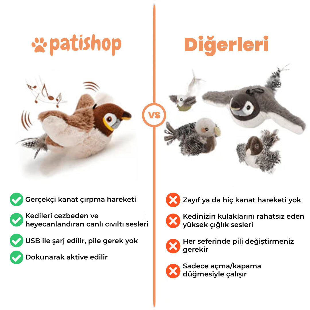 Akıllı Serçe - Evcil Hayvan Oyuncağı